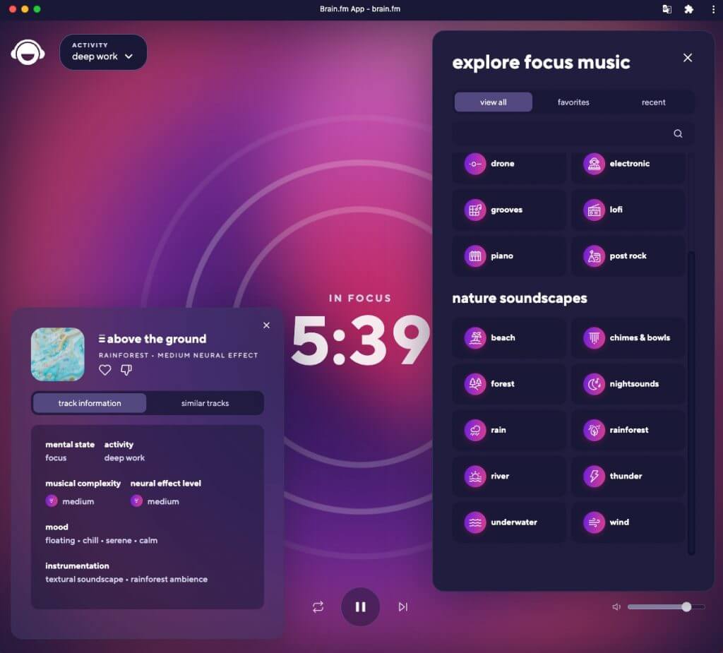 集中力を高めるミュージックアプリ”Brain.fm”